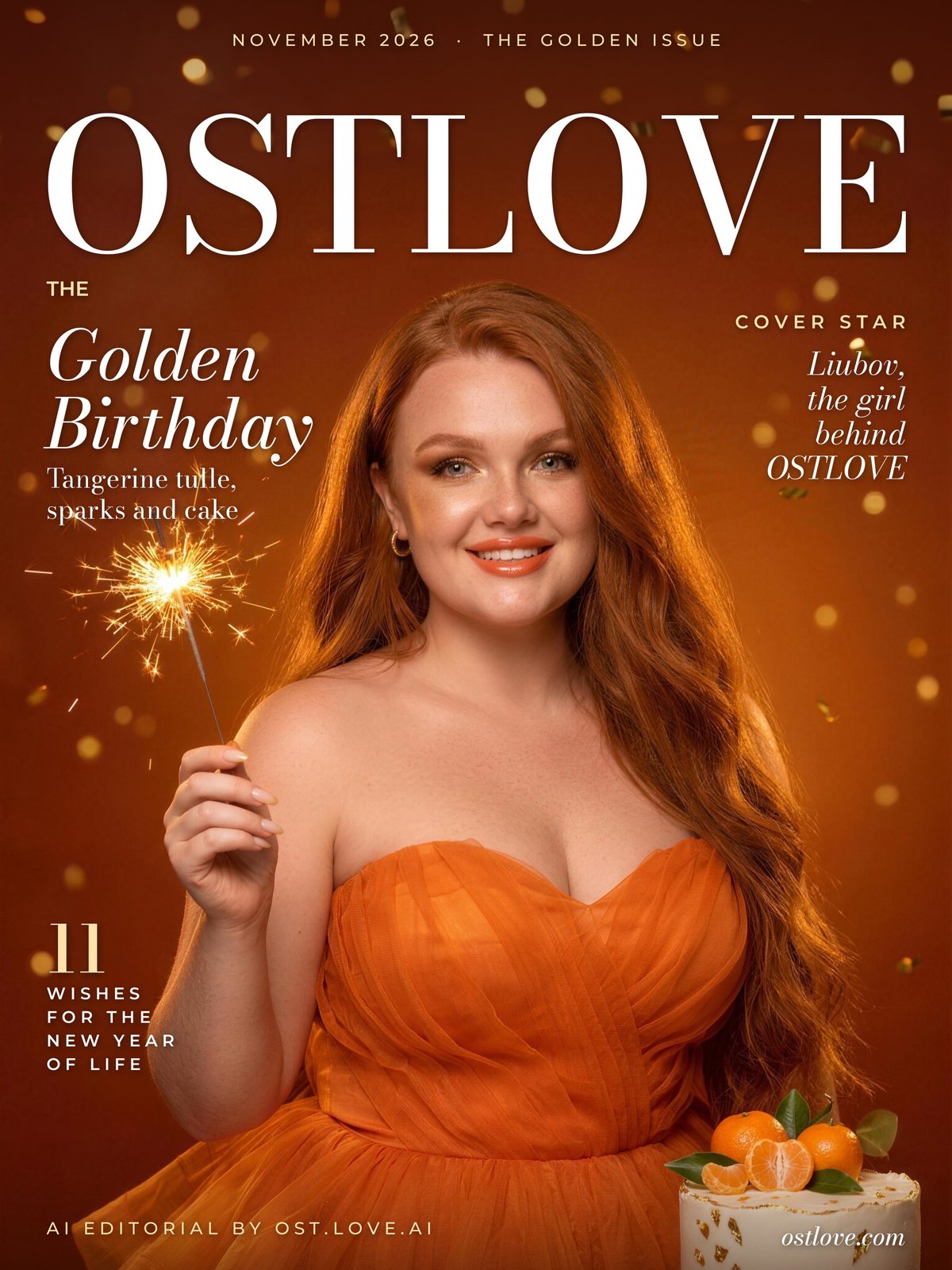 OSTLOVE magazine cover, November 2026, The Golden Issue